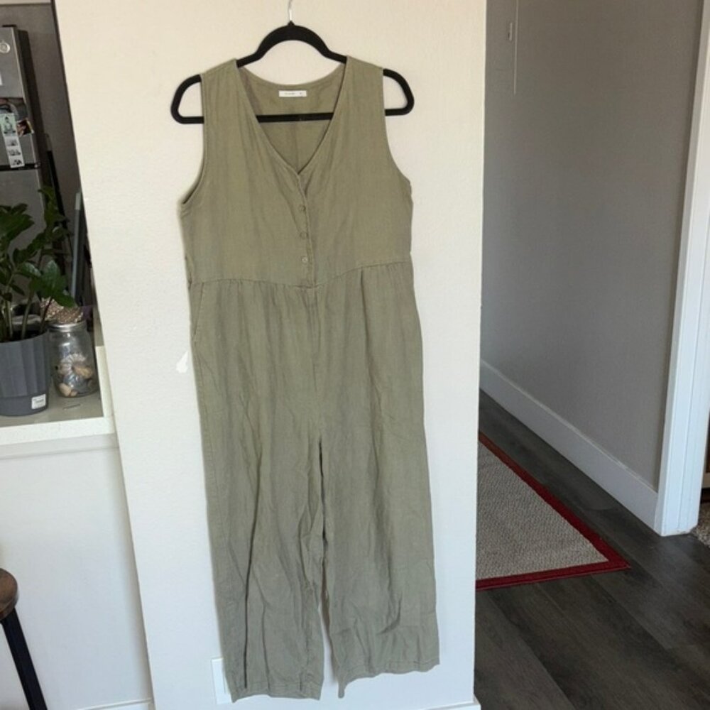 PAZZO Khaki Sleeveless Jumpsuit